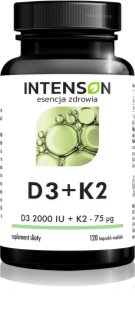 Intenson Vitamin D3+K2 kapsułki z witaminą D 120 caps.