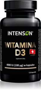 Intenson Vitamin D3 4000 IU kapsułki dla zdrowia kości i stawów 120 caps.