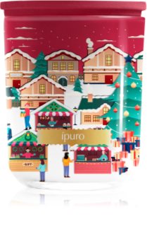ípuro Christmas Town Velvet Almond Duftkerze mit Deckel 270 g