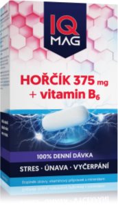 IQ Mag Magnesium 375mg + B6 kapsle při nedostatku hořčíku v organismu 60 cps