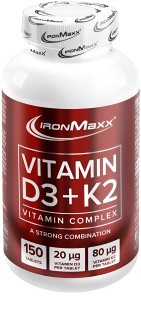 IronMaxx Vitamin D3 + K2 Kapseln für Muskeln und Gelenke 150 TABL