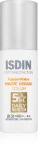 ISDIN Fotoprotector FusionWater Magic Repair Color schützendes getöntes Gesichtsfluid SPF 50 50 ml