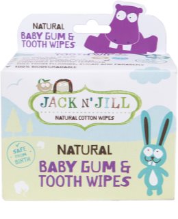 Jack N’ Jill Natural vlažni robčki za zaščito zob in dlesni 25 kos