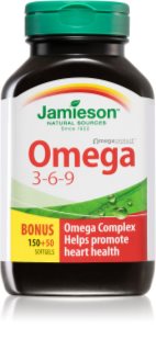 Jamieson Omega 3-6-9 1200mg měkké tobolky pro normální činnost srdce a mozku