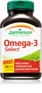 Jamieson Omega-3 Select comprimés pour un fonctionnement normal du cœur et du cerveau 200 pcs