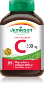 Jamieson C 500 mg Timed release tablety pro podporu imunity, snížení míry únavy a vyčerpání 100 tbl