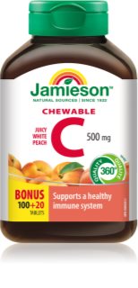 Jamieson C 500 mg Lutschtabletten mit Vitamin C Geschmack Peach 120 TABL