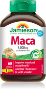 Jamieson Maca 3 000 mg bylinné kapsuly na podporu potencie a vitality 60 cps