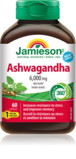 Jamieson Ashwagandha capsules pour le confort psychologique 60 cps