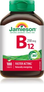 Jamieson B12 250 mcg pastilles pour favoriser le métabolisme énergétique 100 p.
