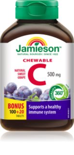 Jamieson C Chewables 500 mg comprimés à sucer pour renforcer l’immunité