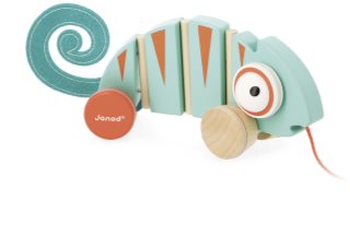 Janod Tropik Pull-Along Chameleon squeaky toy 12m+ 1 pc