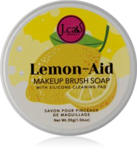 J.Cat Beauty Lemon-Aid fast sæbe til makeupsvampe og -børster 30 g