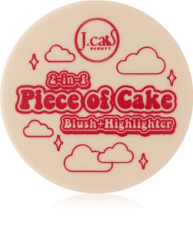 J.Cat Beauty 2 In 1 Piece Of Cake tvářenka s rozjasňovačem odstín Perfect Pear 12.1 g