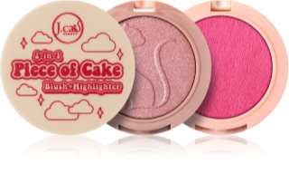 J.Cat Beauty 2 In 1 Piece Of Cake élénkítő arcpirosító árnyalat 104 Having Fairy Good Day 12.1 g