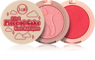 J.Cat Beauty 2 In 1 Piece Of Cake élénkítő arcpirosító árnyalat 105 One in a Melon! 12.1 g