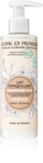 Jeanne en Provence BIO Almond leite facial de limpeza orgânico para mulheres 200 ml