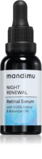 Jíme zdravě Mandimu Night Renewal Retinal serum Nakts serums ar ādas novecošanos mazinošu efektu 30 ml