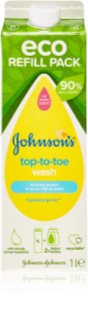 Johnson's® Top-to-Toe mycí gel na tělo a vlasy pro děti od narození náhradní náplň 1000 ml