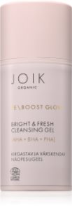 JOIK Organic Re-Boost Glow osvěžující čisticí pleťový gel s exfoliačním účinkem 100 ml