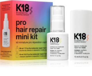 K18 Molecular Repair Mini Kit ajándékszett a károsult hajra 2 db