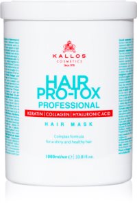 Kallos Hair Pro-Tox maschera per capelli deboli e danneggiati con olio di cocco, acido ialuronico e collagene