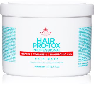 Kallos Hair Pro-Tox Maske für schwaches und beschädigtes Haar mit Koskosnussöl, Hyaluronsäure und Kollagen