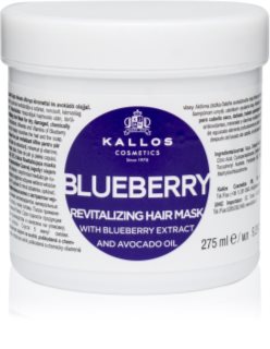 Kallos KJMN Professional Blueberry masque revitalisant pour cheveux secs, abîmés et traités chimiquement
