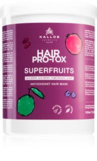 Kallos Hair Pro-Tox Superfruits máscara regeneradora para cabelo baço e sem brilho