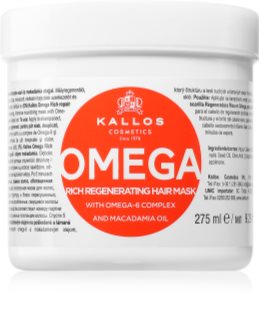Kallos KJMN Professional Omega Närande hårmask Med omega-6 komplex och makadamiaolja