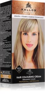 Kallos Glow Lasting Cream Colour Permanent hårfärgningsmedel Skugga Beige Blond 60 ml