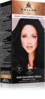 Kallos Glow Lasting Cream Colour Permanent hårfärgningsmedel Skugga Blue Black 60 ml