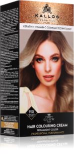 Kallos Glow Lasting Cream Colour Permanent hårfärgningsmedel Skugga Light Ash Blond 60 ml