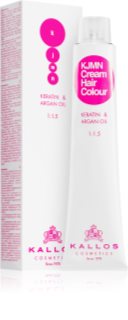 Kallos KJMN Professional Cream Hair Colour Keratin & Argan Oil Haarfarbe mit Keratin und Arganöl Farbton 7.1 Medium Ash Blond 100 ml