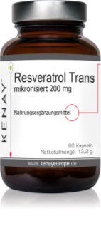Kenay Reveratrol Trans mikronisiert 200 mg Kapseln zum Schutz der Zellen vor oxidativem Stress 60 KAP