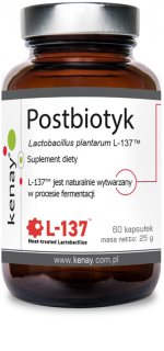 Kenay Postbiotyk Lactobacillus plantarum L-137TM kapsułki na wsparcie trawienia 60 caps.