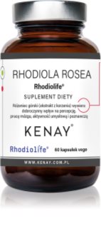 Kenay Rhodiola Rosea Rhodiolife® wegetariańskie kapsułki dla utrzymania witalności i sprawności poznawczej 60 caps.