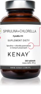 Kenay Spirulina + Chlorella Fytomix V11 tabletki o działaniu przeciwutleniającym 360 tabletek