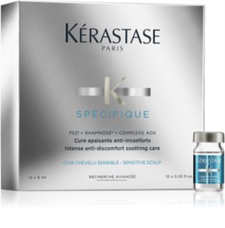 Kérastase Specifique Cure Apaisante Anti-Inconforts 4 εβδομάδων εντατική θεραπεία για ερεθισμένο δέρμα του κεφαλιού 12 x 6 ml