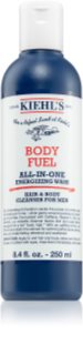 Kiehl's Body Fuel All-in One Energizing Wash šampón a sprchový gél pre všetky typy pleti vrátane citlivej pre mužov 250 ml