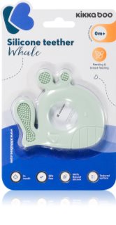 Kikkaboo Silicone Teether Whale Beißring Pink 1 St.