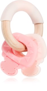 Kikkaboo Silicone and Wood Teether Keys bitring Pink 1 st.