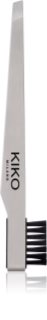 KIKO Milano Pro Tweezers Combo ferde végű szemöldökcsipesz kefével 1 db
