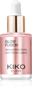 KIKO Milano Glow Fusion Highlighting Drops folyékony bőrélénkítő az arcra