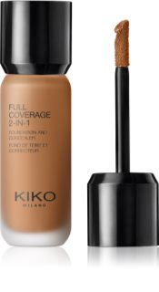 KIKO Milano Full Coverage 2-In-1 alapozó és korrektor 2 az 1-ben árnyalat 110 Warm Beige 25 ml