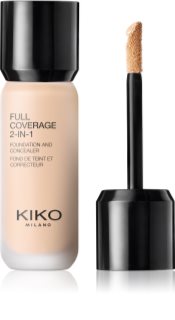 KIKO Milano Full Coverage 2-In-1 alapozó és korrektor 2 az 1-ben árnyalat 01 Warm Rose 25 ml