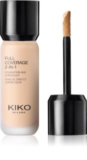 KIKO Milano Full Coverage 2-In-1 alapozó és korrektor 2 az 1-ben árnyalat 10 Warm Rose 25 ml