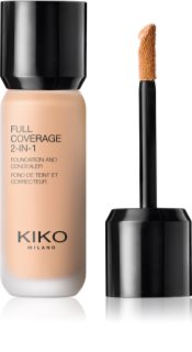 KIKO Milano Full Coverage 2-In-1 alapozó és korrektor 2 az 1-ben árnyalat 20 Cool Rose 25 ml