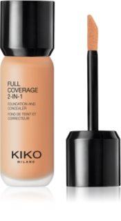 KIKO Milano Full Coverage 2-In-1 alapozó és korrektor 2 az 1-ben árnyalat 30 Warm Beige 25 ml