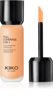 KIKO Milano Full Coverage 2-In-1 tekući puder i korektor 2 u 1 nijansa 95 Neutral Gold 25 ml